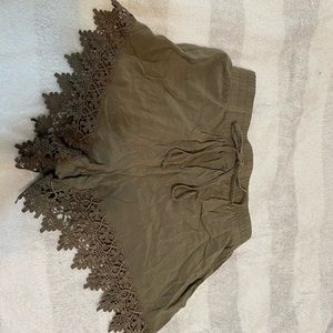 army green shorts
